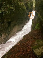 Backwash appearing at high water levels / Localisation du seuil pouvant rappeler par hautes-eaux 