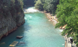 From the dam looking downstream