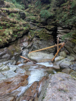 Crux. gorge entrance. Looks like must run at higher water